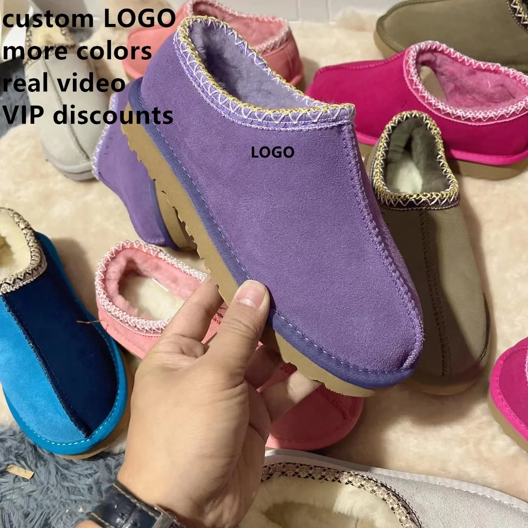 Dropshipping Custom brand logo Wholesale fashion ladies sheepskin kids women winter snow ribbon fur boots with bows