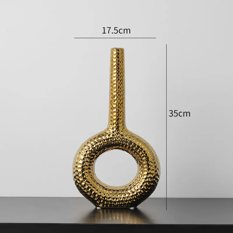 Small ornaments Northern Europe Abstract Home Decoration plating gold ceramic Art home ornaments Other Home Decor office Vase