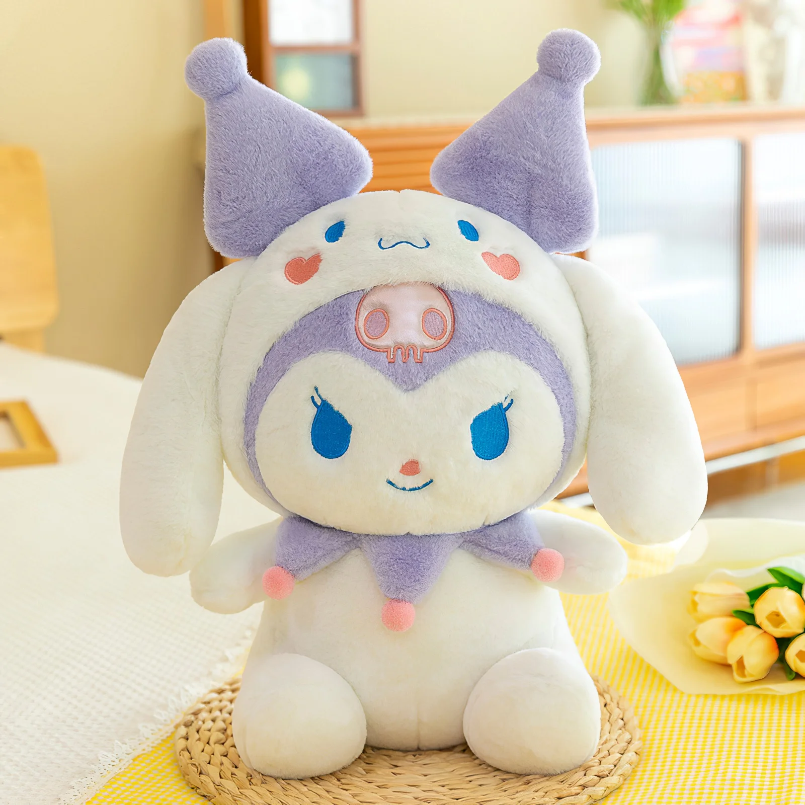55cm New Transformation Kuromi Plush Doll Large Size Kawaii Plushies Soft Stuffed Toy Pillow Children Girls Birthday Gift