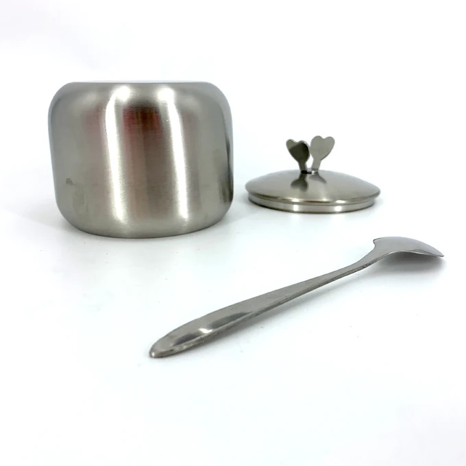 
kitchen utensil Salt and sugar set seasoning box Stainless steel platform design 