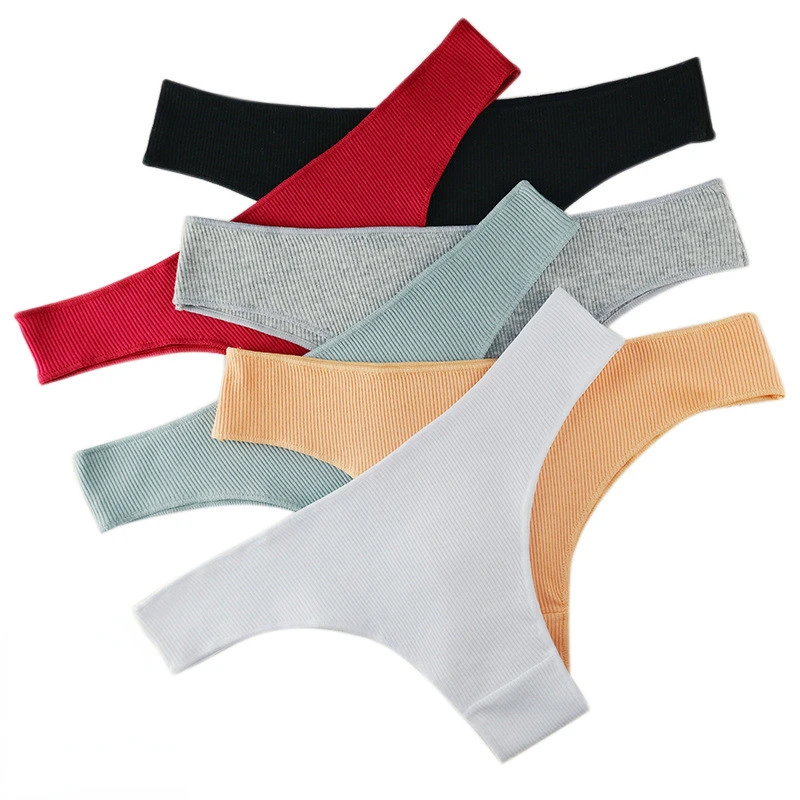 Brazilian Panties Women Underwear Soild Color Female Underpants Low-rise Pantys M-XL Seamless Briefs Lingerie Cotton Thongs