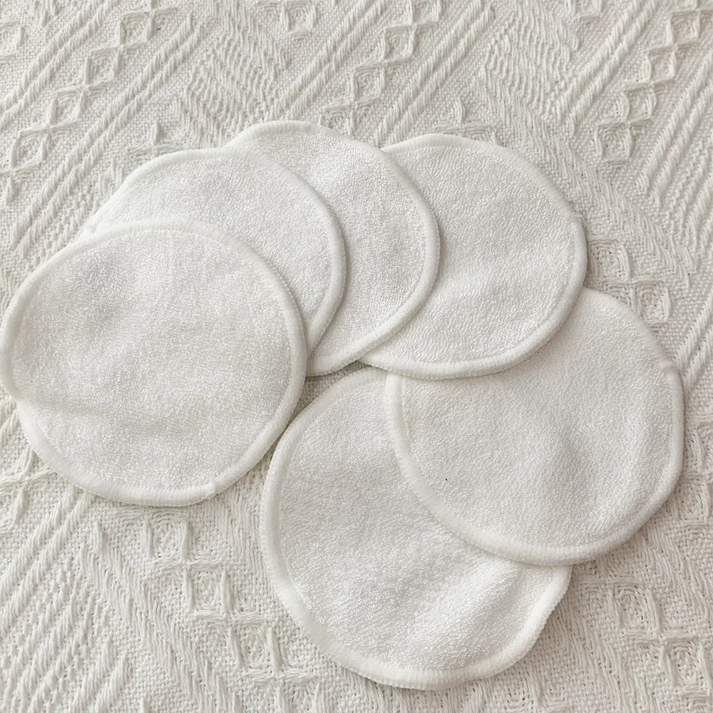 Wholesale eco friendly bamboo terry reusable cotton pads facial cotton pad for face and eye