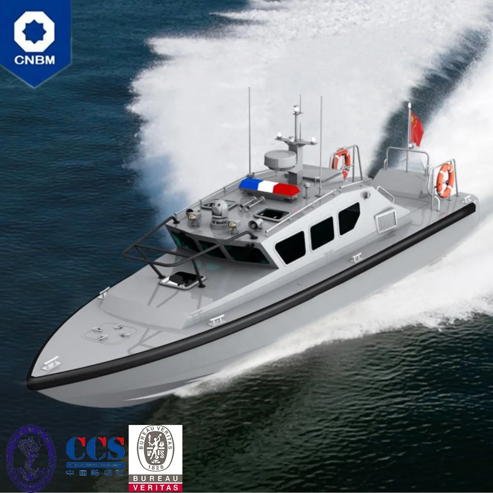 
42 ft China Shipyard Fast Coast Guard Military Patrol Police Vessel Welded Aluminum Speed Boat for Sale with Prices 