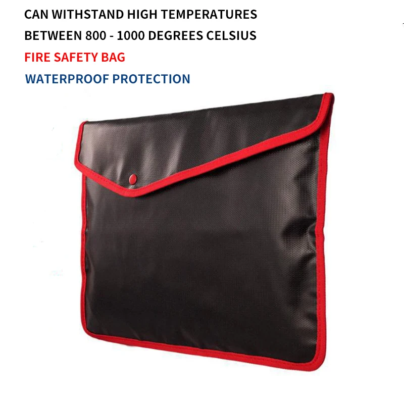 New fireproof document fiberglass aluminum foil fireproof bag aluminum foil thermal insulation file bag
