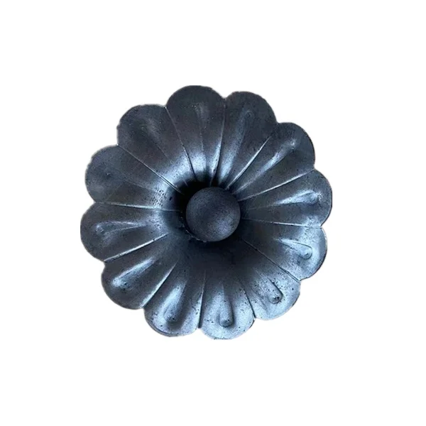 Низкая цена аксессуары для ворот украшение из кованого железа цветы и листья