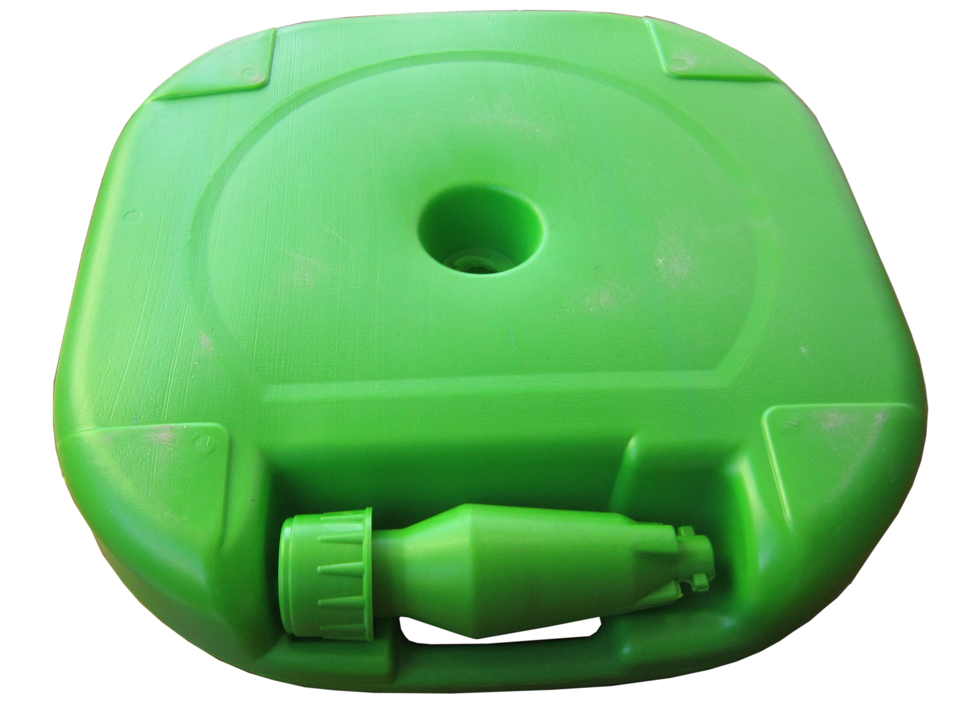 Water and sand filled plastic umbrella base