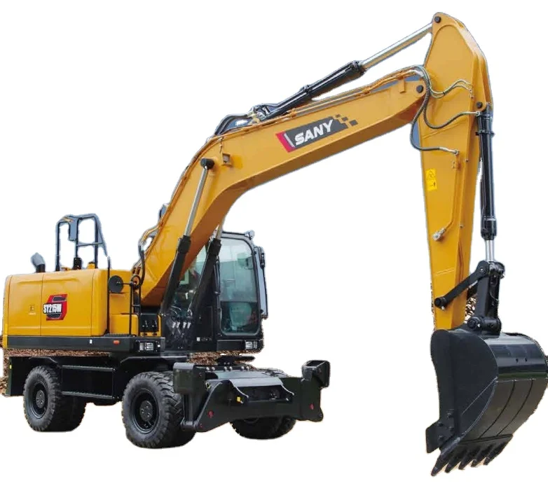 SY215W Chinese sany 21.5TONS wheeled excavators Construction machinery 22ton Digger Excavator with EPA YANMAR Engine