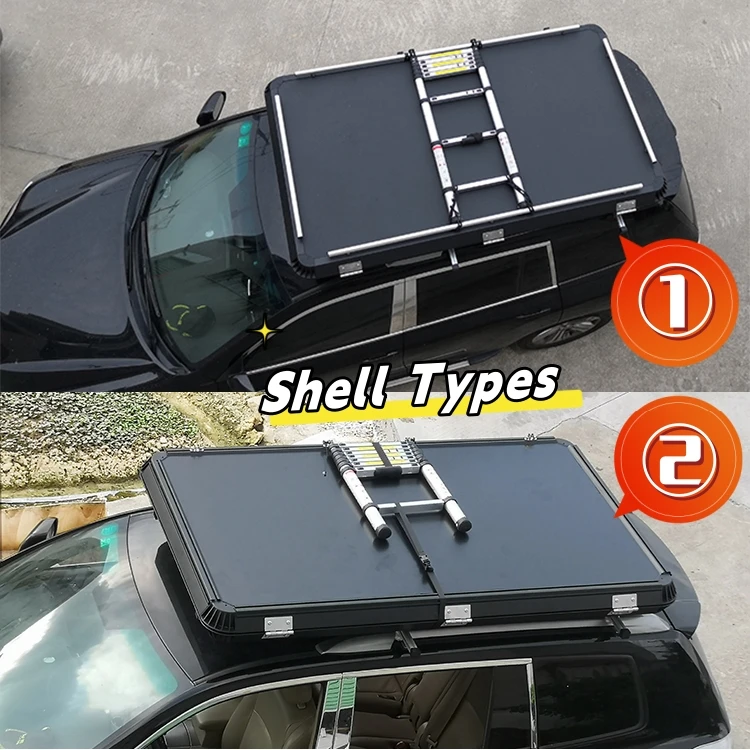 Rooftop Hardshell Tent Roof Tent High Quality Hard Shell 4*4 Car Roof Top Tent With Roof Rack