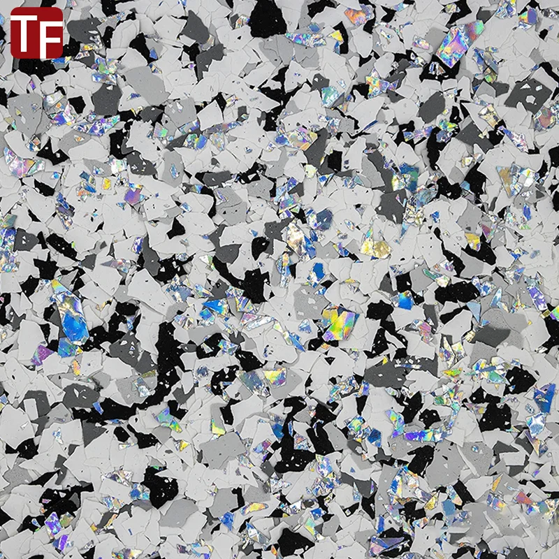 Composite Mica Flake Supplies Acrylic Flake Chips For Garage gym Epoxy floor Coating Home and commercial decoration