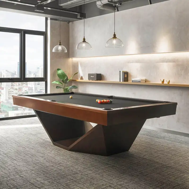 Hot Sales Modern Luxury Style Solid Wood and Slate Bed 8FT 9FT Pool Billiard Tables for Indoor Game