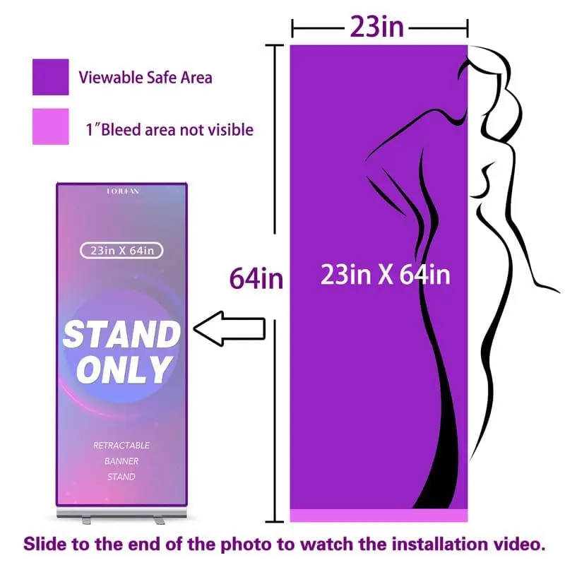 Wholesale Portable Foldable Display Stand Thickened Aluminum Alloy Roll Banner Poster for Advertising for Trade Shows Promotions
