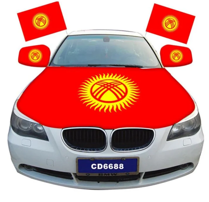 Country Flag Car Hood Flag National Printed Spandex Polyester Car Engine Hood Cover