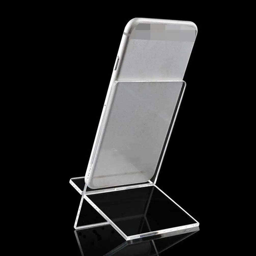 Ins Portable Removable Phone Stand Can Be Customized Logo Acrylic Phone Rack Store Shelf Display Stand Phone Holder
