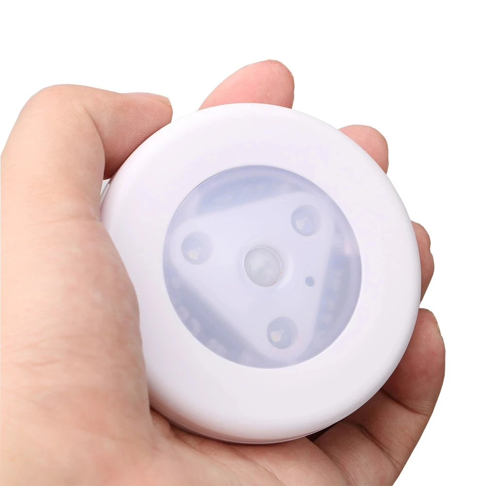 LED Night Lights with Motion Sensor Dual Induction IR Sensor Closet Cabinet Light AAA Battery Operated Auto On/Off Night Lamp
