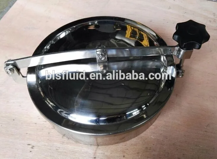 Food Grade Stainless Steel SS304 SS316l Tank Hatch Sanitary 400mm Round Manhole Cover