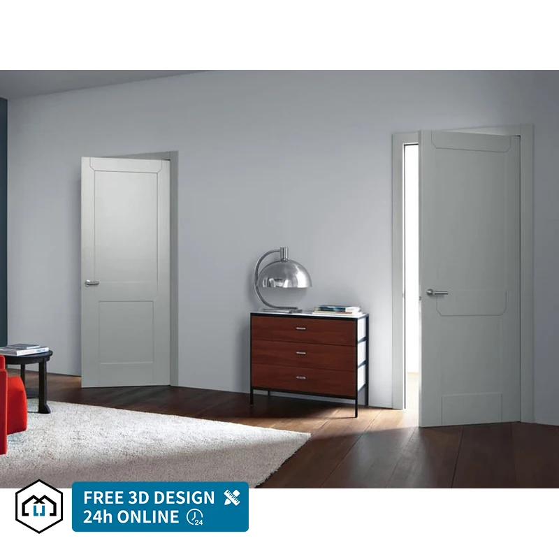 Automatic 30*80 2 Panel Interior Shaker Style Door Mdf Wood Molded indoor door white primed internal Slab doors