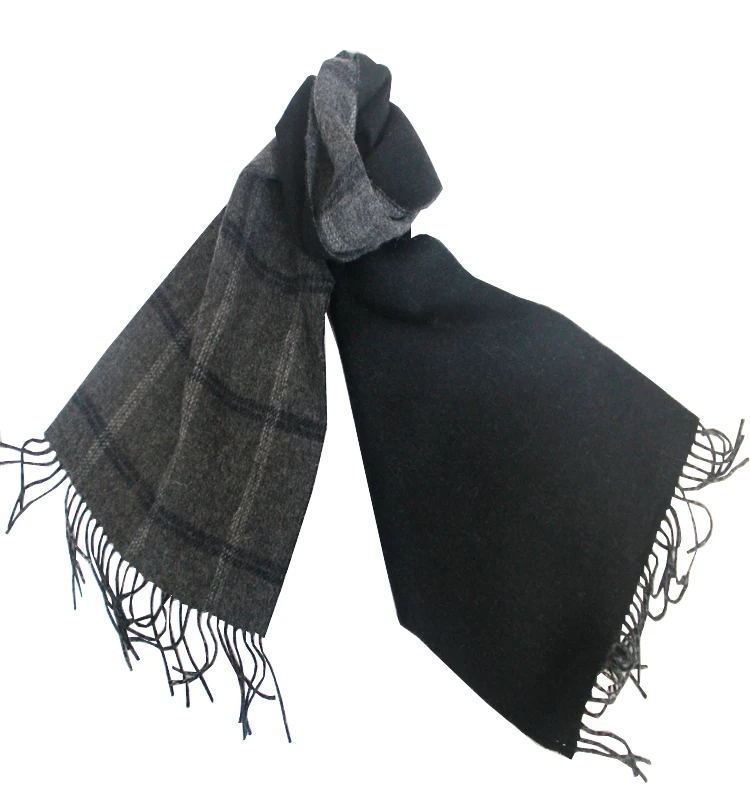 Классический широкий клетчатый Повседневный кашемировый шерстяной шарф двухсторонний дизайнерский Мужской Повседневный Шарф