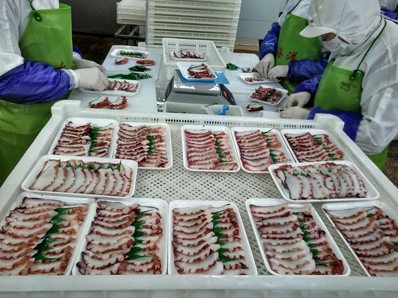 Custom fashion wholesale frozen boiled octopus slice