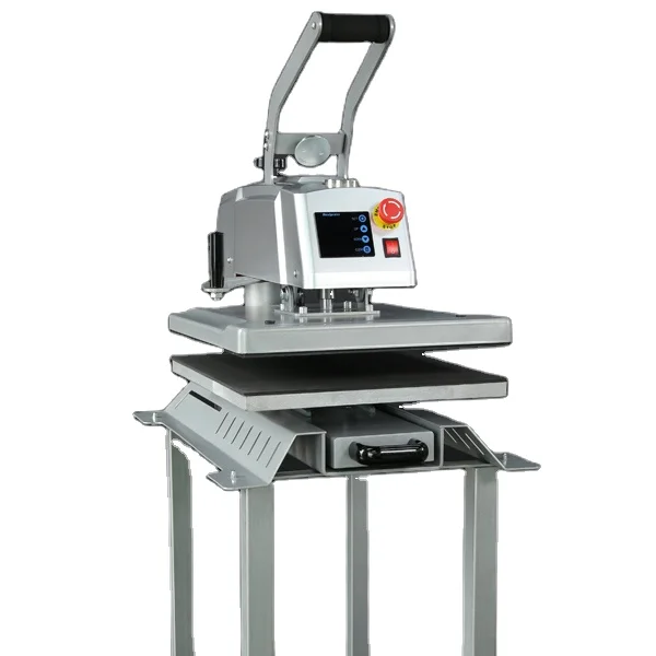 Manual Press Auto open Swing away Slide out sublimation t-shirt 15x15 16x20 heat press machine