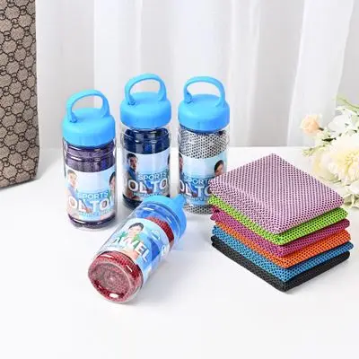 Custom Sublimation Soft Pva Cooling Face Towels Printed Sports Neck Microfiber Towel Instant Super Ice Cooling Gym Towel