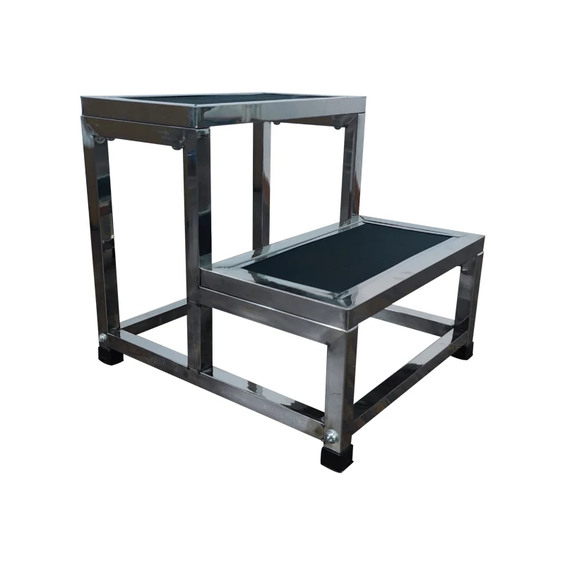 Портативный больничный табурет для ног из нержавеющей стали с нескользящей резиновой поверхностью