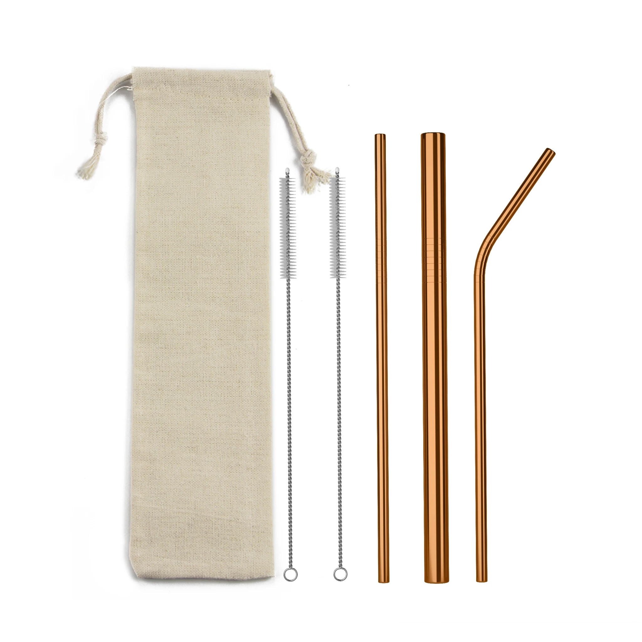 
High quality Stainless Steel Straws Metal Straw logo welcome colorful straw set 