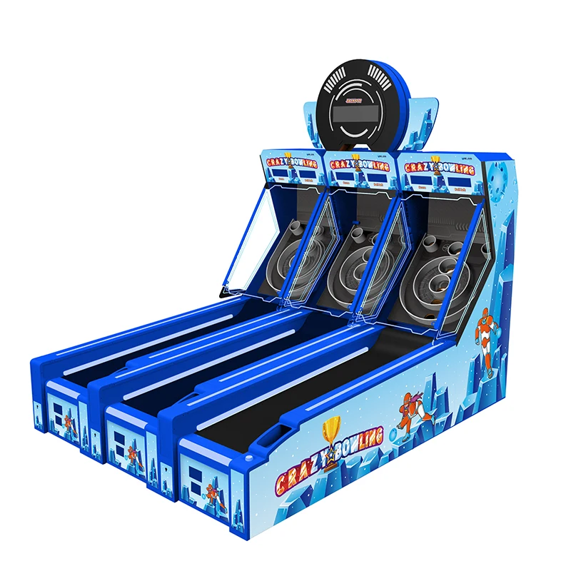 Оборудование для детской крытой игровой площадки 3 игрока боулинг-машина