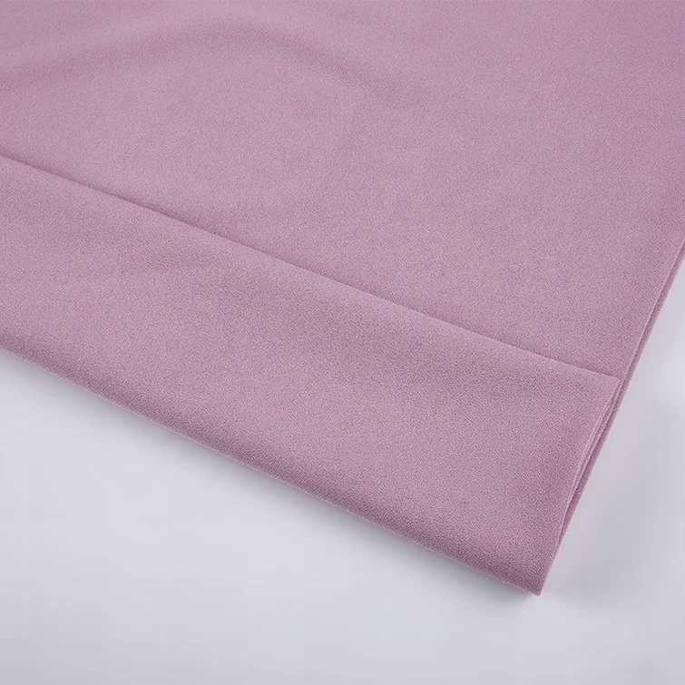 cheap price dubai fabric 100 polyester 4 way spandex textured moss crepe plain fabric online