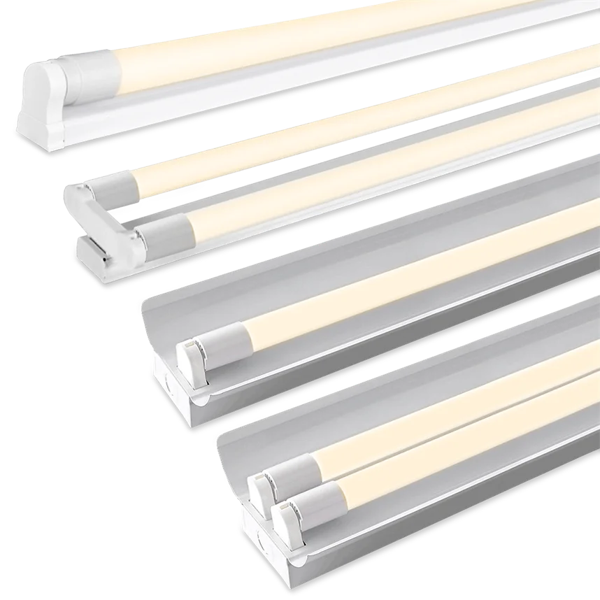 T5 T8 Linkable Light Fixture 2 Lamps Configuration LED Tube Linear Lighting