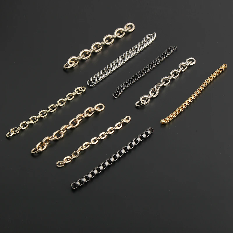 Custom Rainbow Color Fashion Shoulder Metal Alloy Chunky Bag Chain Strap Purse Chain For Handbag Leather