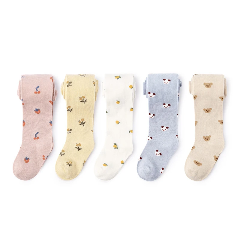 Cute Infant Baby Girl Boy Leggings Kids Cartoon Knit Tights Pantyhose