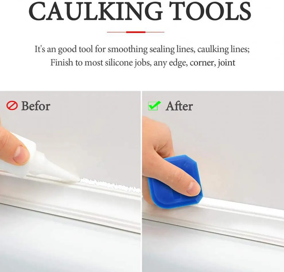 Silicone Caulking Tool Kit Caulk Sealant Finishing Remover Scraper Set