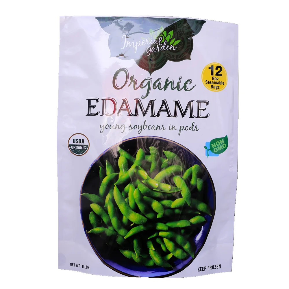 Frozen Sweet Pea Sweet Corn Kernel Packaging Design Three-Sided Seal Color Printing Self-Supporting Plastic Bag