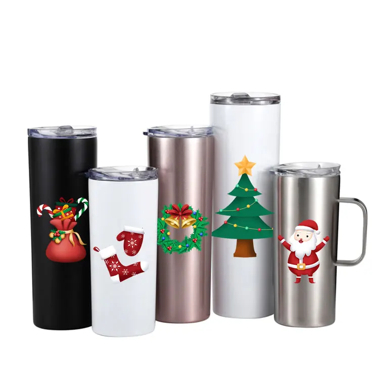 Customized Design Stainless Steel Powder Coated Wine Glasses Vacuum Beer Tumbler Blank Sublimation Tumbler