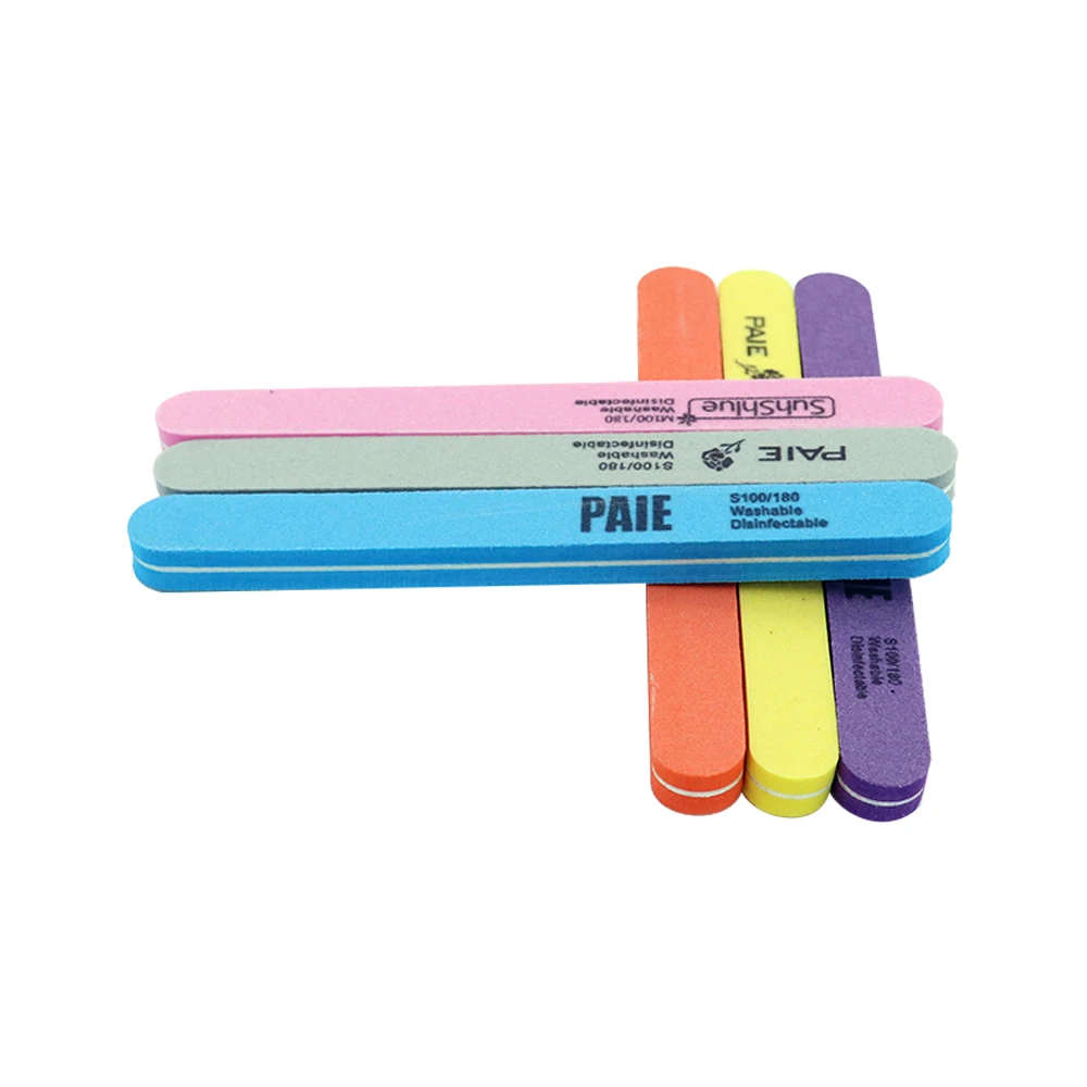 Round straight sponge rubbing strip high elasticity double-sided thick and thin nail file sanding strip manicure polishing file