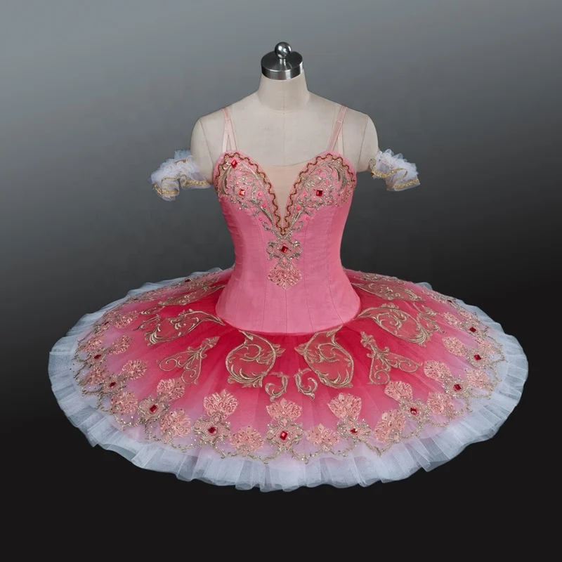 Free Ship! Pink professional basic ballet rehearsal tutu skirt ballet tutu women classical stage costume oriental dance costumes