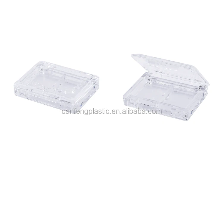 New Mini clear square 2 colors plastic eyeshadow case packaging eyebrow container transparent eyeshadow container
