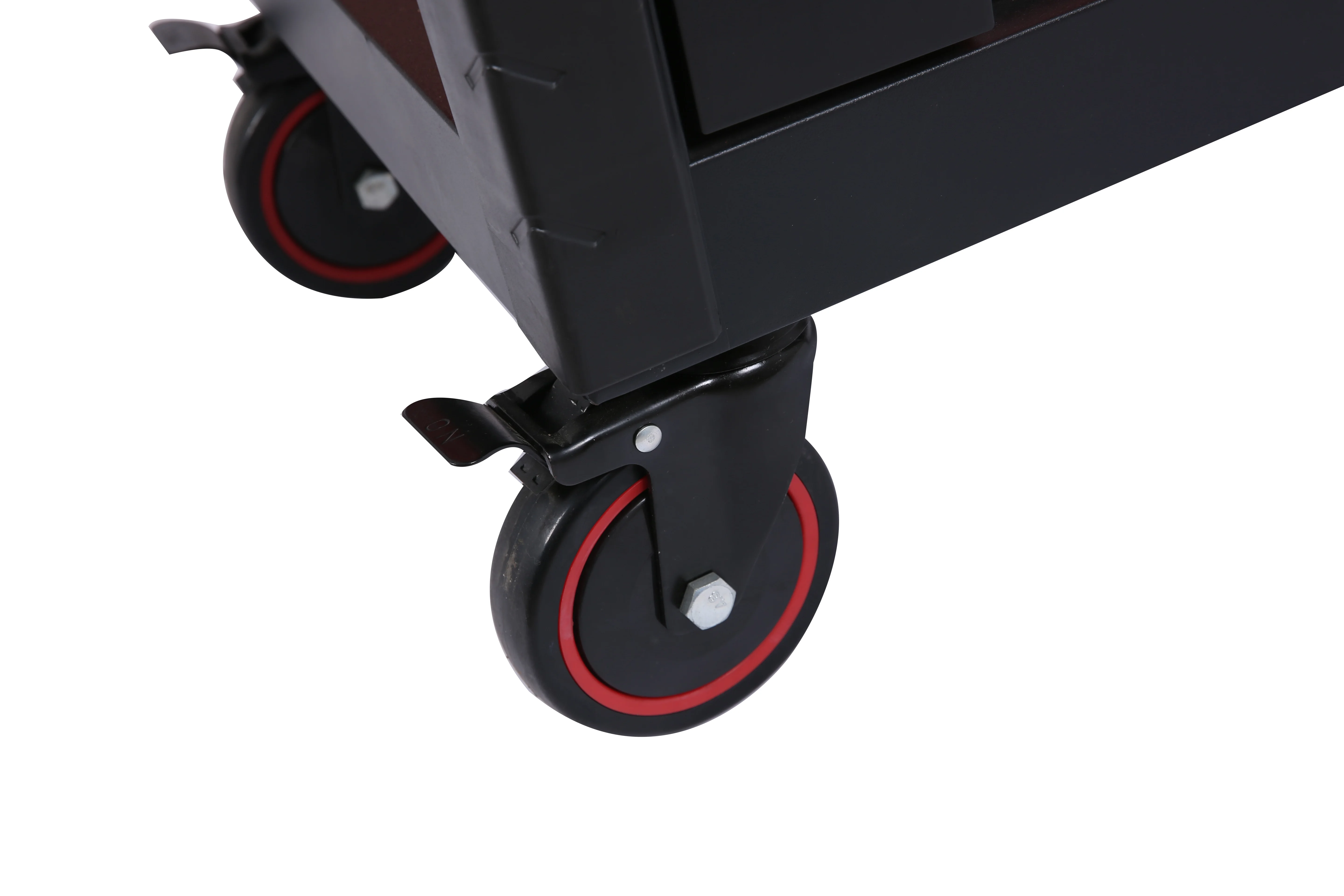 Desk drawer rolling tool cabinet with black front