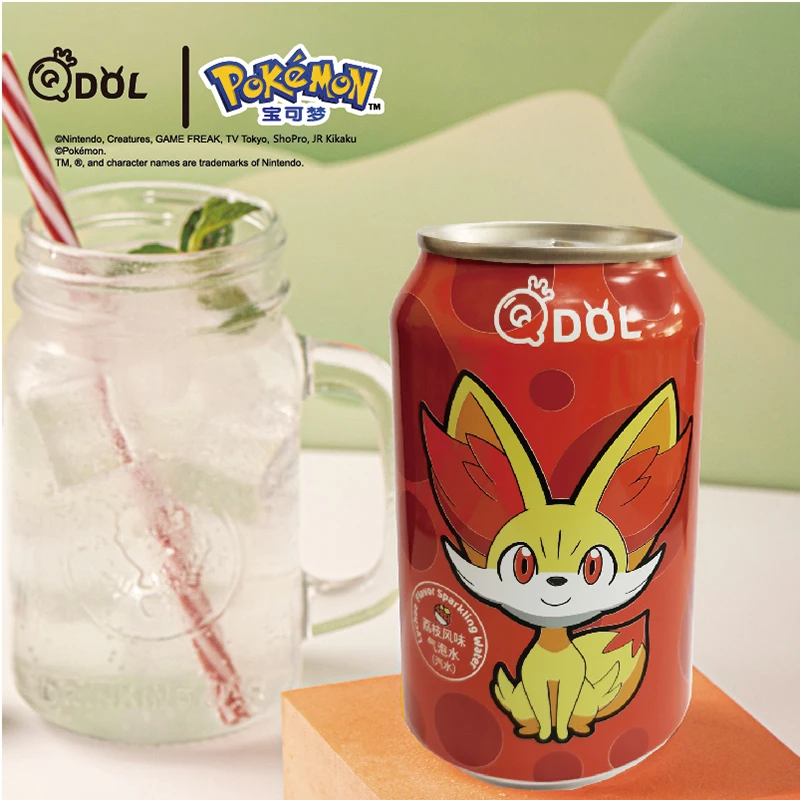 Оптовая продажа Baokemeng Pikachu пузырьковый водный газированный напиток блестящий мягкие напитки 330
