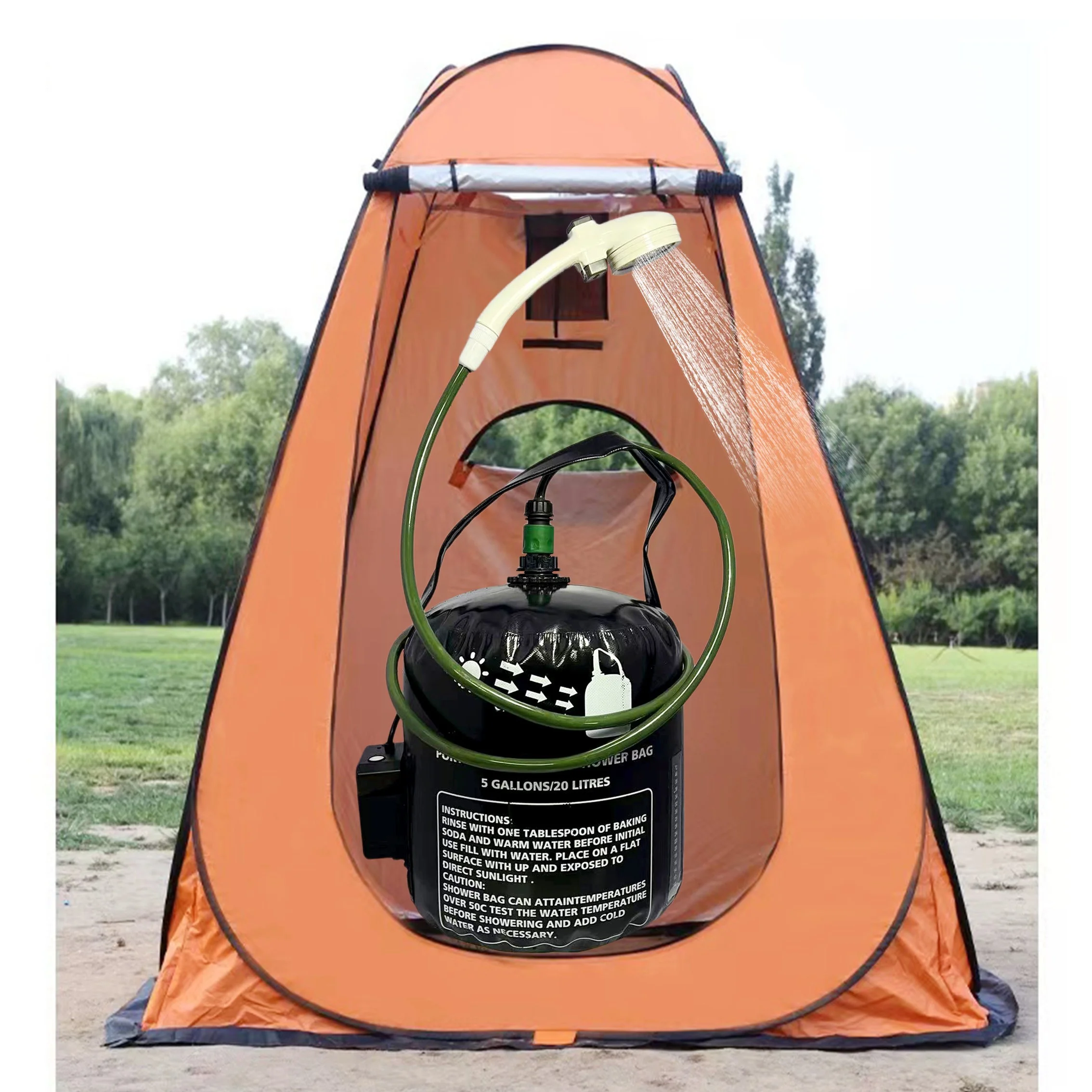 Oversize Portable Outdoor Privacy Tent Waterproof Canvas Space Pop-Up Design Bathroom Dressing Changing Room for Camping Shower