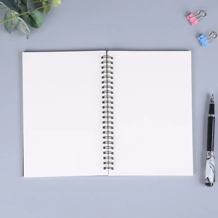 Wholesale Customized Kraft Paper Coil Book A5 Notepad Graffiti Sketch Book Painting Book