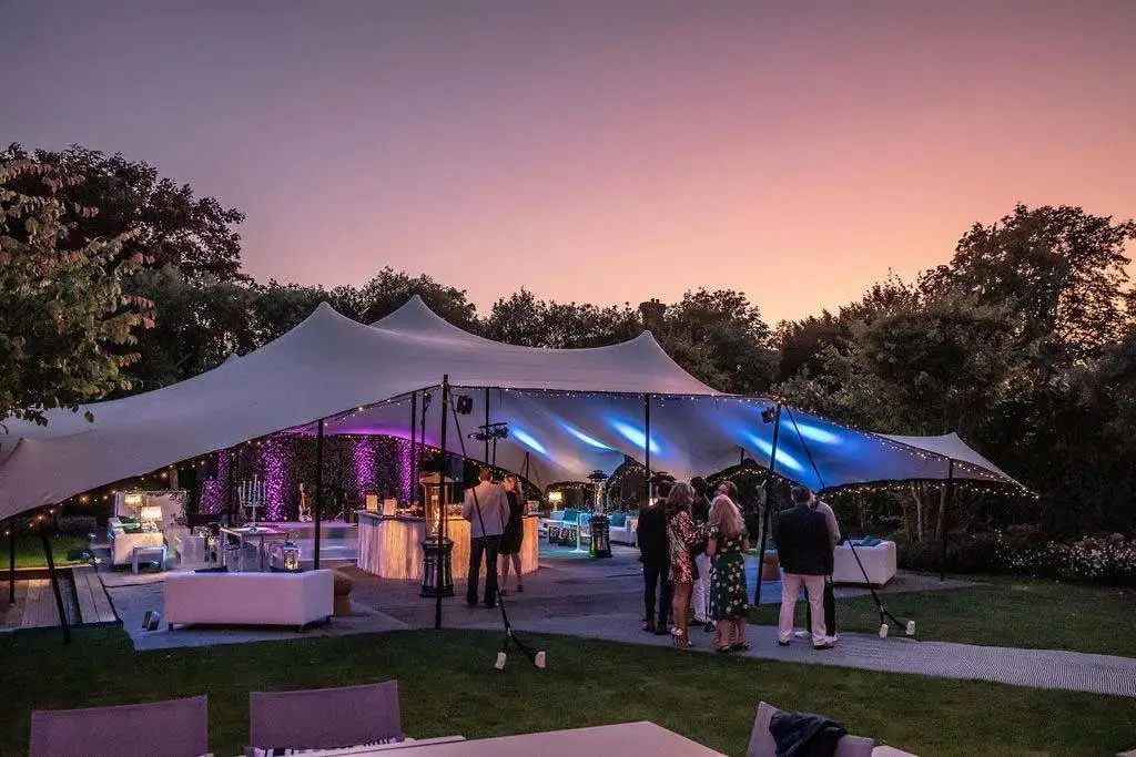 Waterproof flame retardant double PU coating four ways elastic outdoor canopy stretch tent