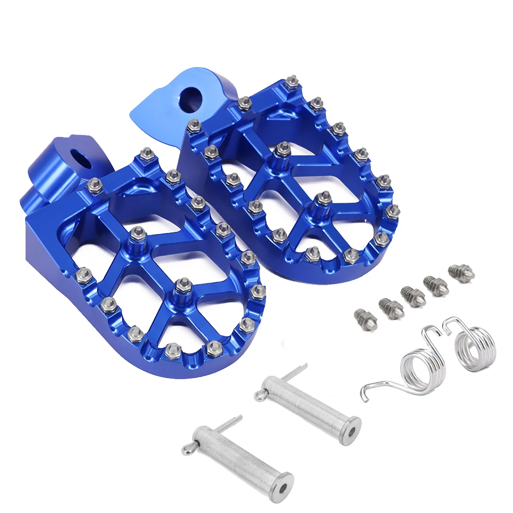 JFG YZ85 YZ250F WR250F мотоциклетные заготовки MX широкие подножки педали для ног синие