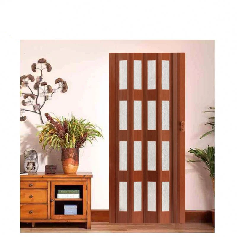 Waterproof Plastic Louvers Acoustic Accordion Door For Bathrooms Doors