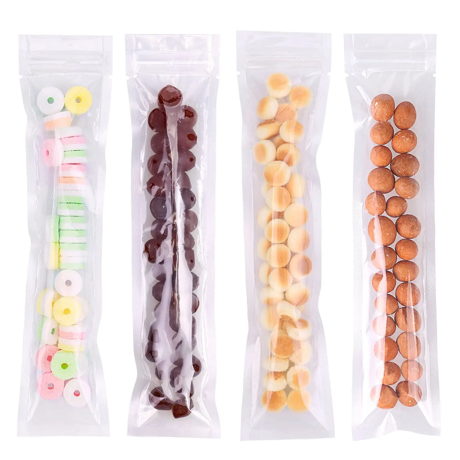 Customized Logo Transparent Biodegradable Ice Cream Pop Pouch Zipper Mold Heat Seal Plastic Popsicle Packaging Bags