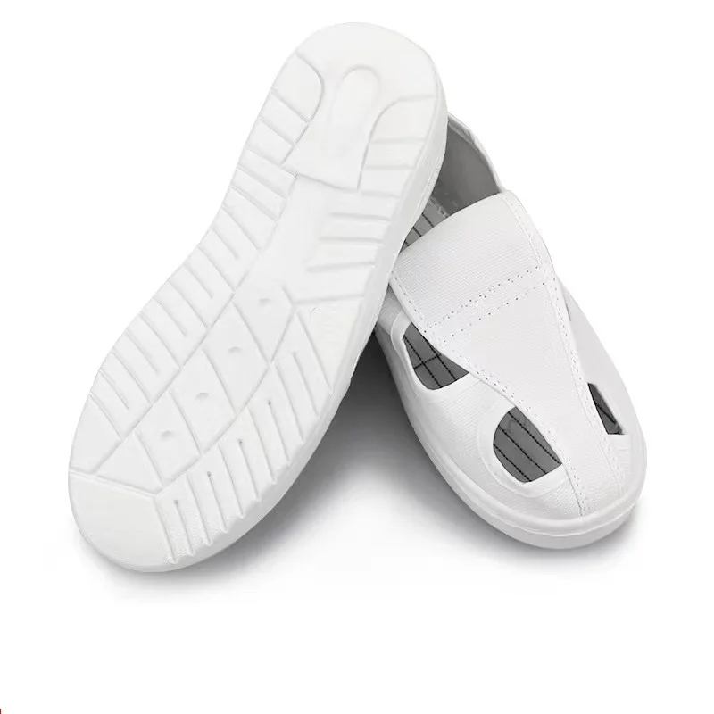 Antistatic PU Anti-static Stripe ESD Shoes Cleanroom Canvas Safety Shoes
