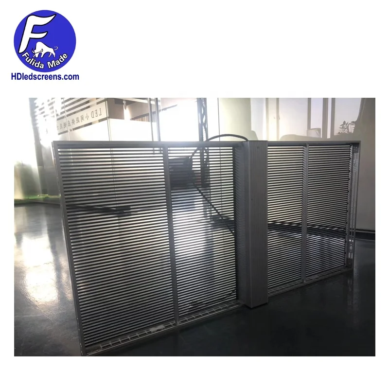 super light p3.9-7.8 mm indoor window led display/glass transparent led screen for media facade