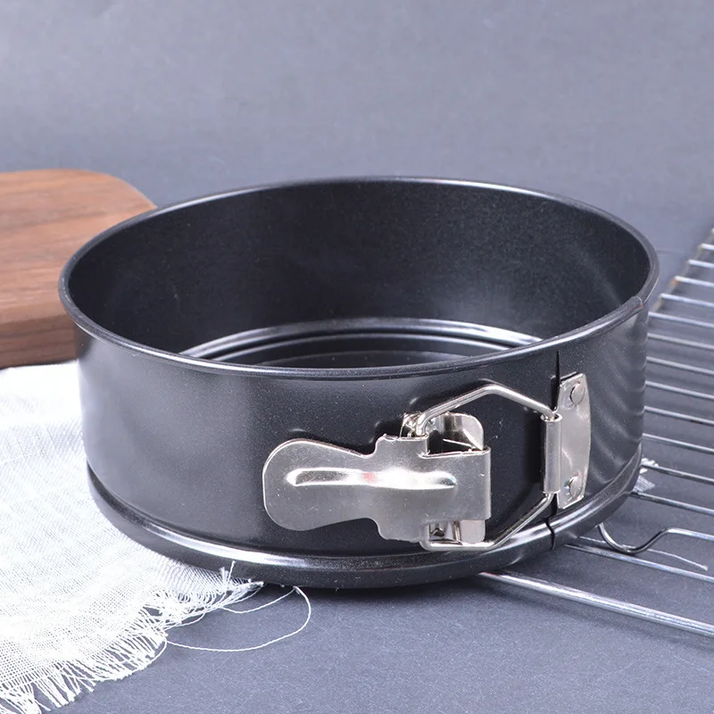 4-12 inch round open bottom cake ring mold 22cmwith lock non-stick mousse honeycomb cake mold household baking pie ring tray set