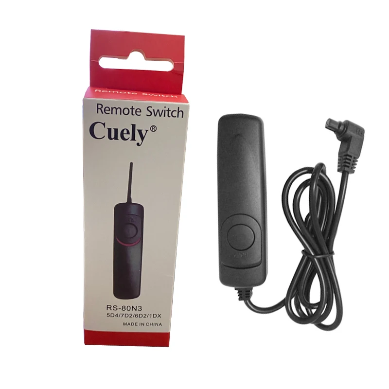 
RS-80N3 Remote Shutter Release Control cord for canon 20D/30D/40D/50D/5D/5DII/7D/5D3/6D 