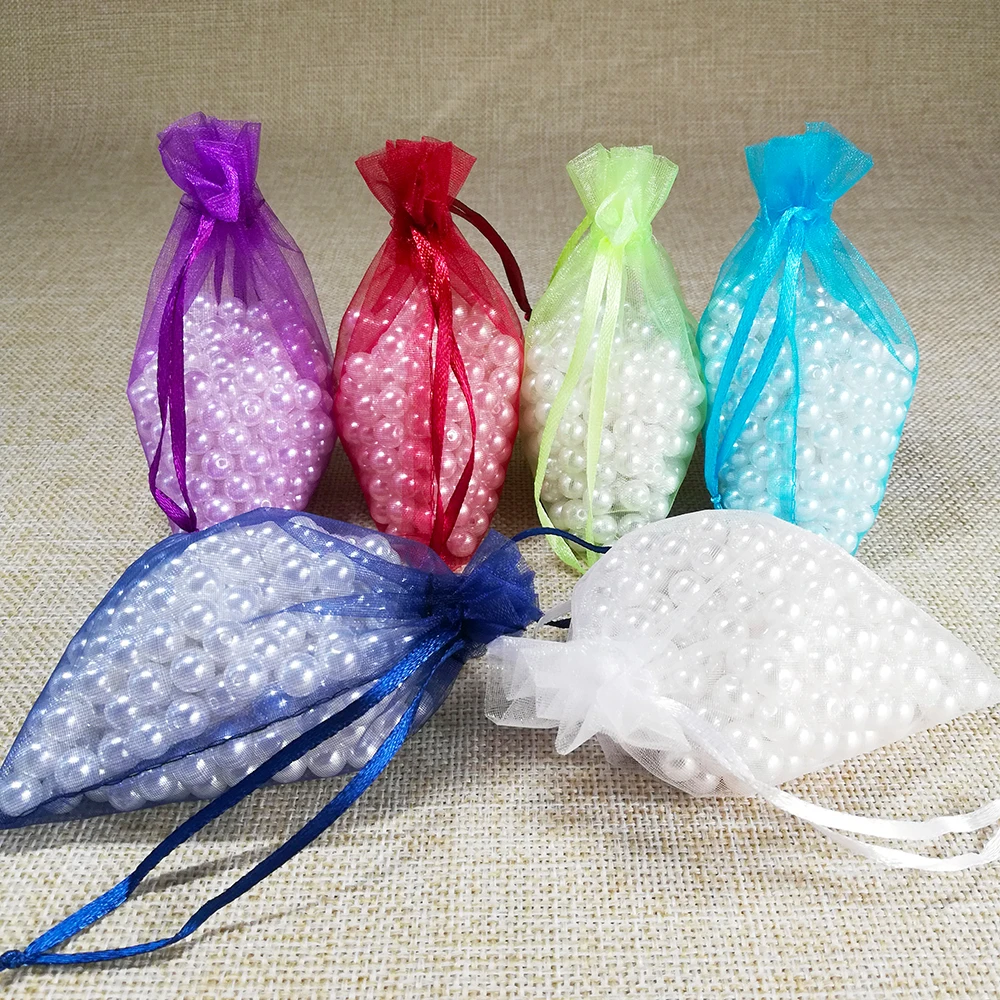 Best Seller 25 Colors 100PCS/Pack Mini Size 5x7cm Premium Quality Sheer Organza Packaging Bag Organza Favor Bag